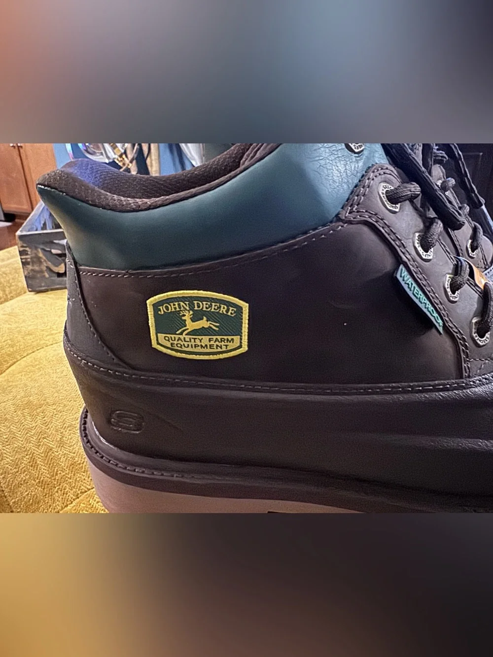 Skechers / John Deere Men's Sergeants Slip-Ins Chocolate Work Boots Size 10 US